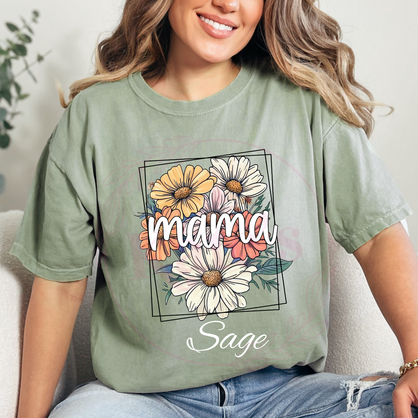 Floral Mama Comfort Colors T-Shirt