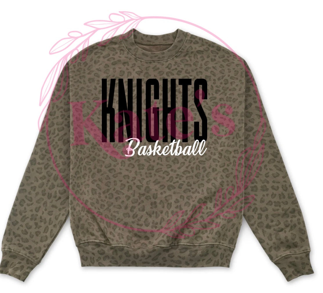 Custom Embroidered Mascot Cheetah Sweatshirt