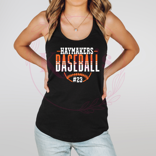 Haymakers Baseball Striped Tank Top
