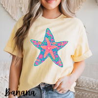 Neon Starfish Comfort Colors Tee