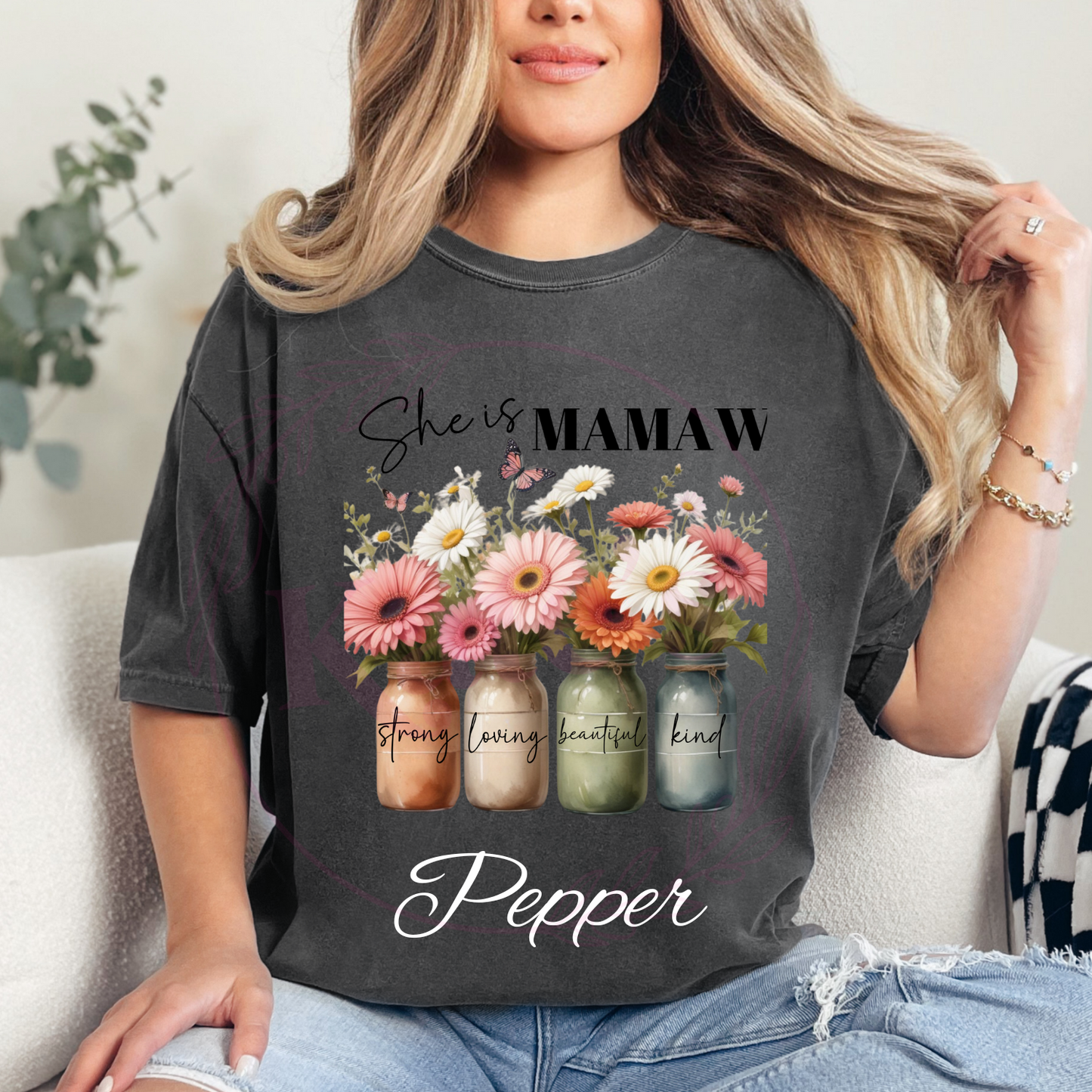 She Is Mamaw Comfort Colors T-Shirt