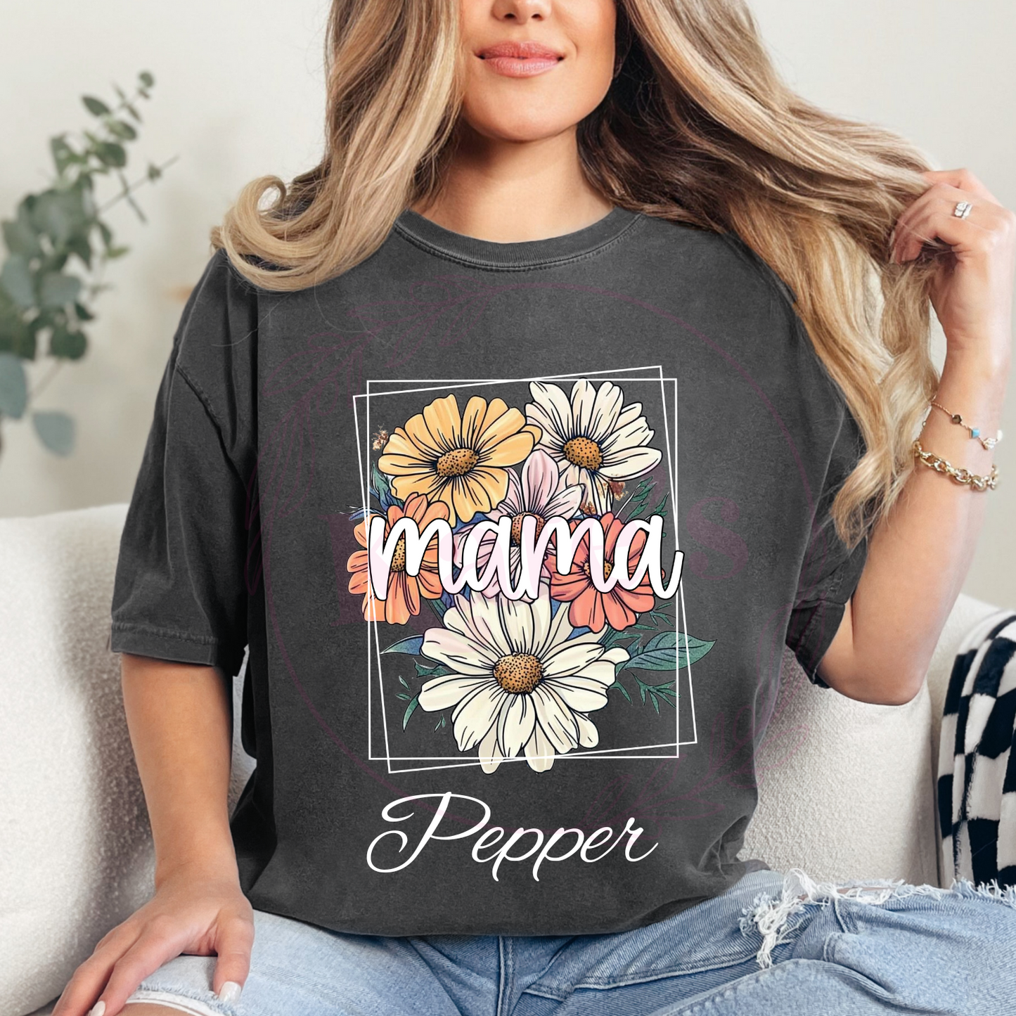 Floral Mama Comfort Colors T-Shirt
