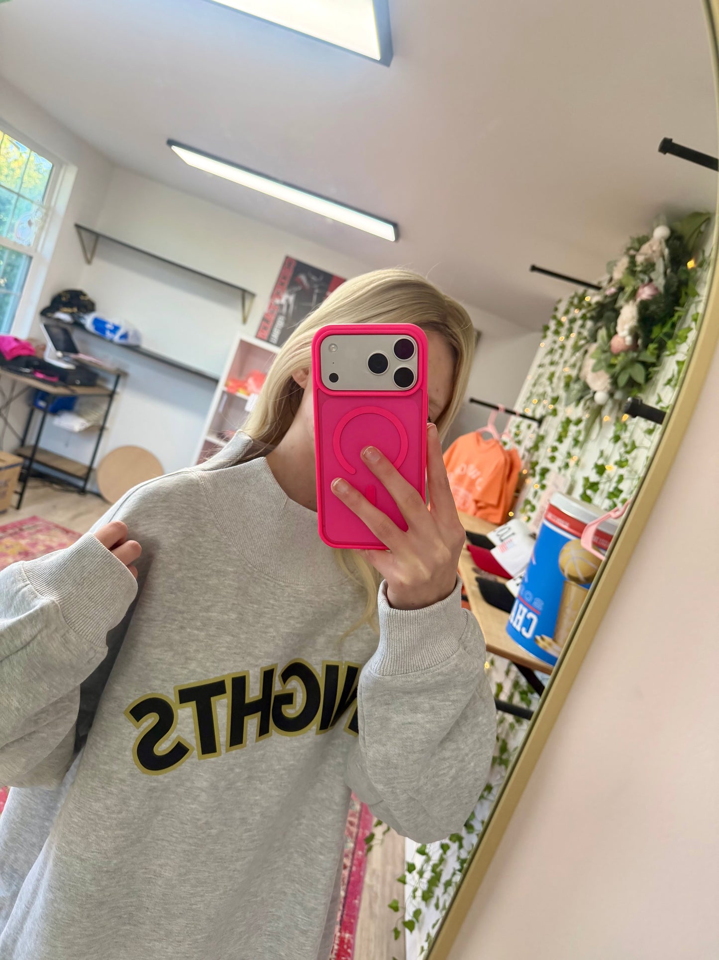 Oversized Turtleneck Mascot Sweatshirt