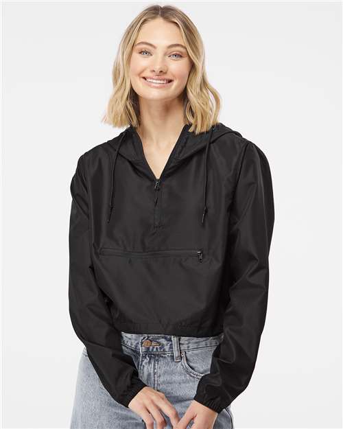 Lightweight Quarter-Zip Pullover Crop Windbreaker