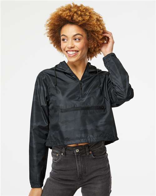 Lightweight Quarter-Zip Pullover Crop Windbreaker