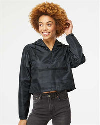 Lightweight Quarter-Zip Pullover Crop Windbreaker