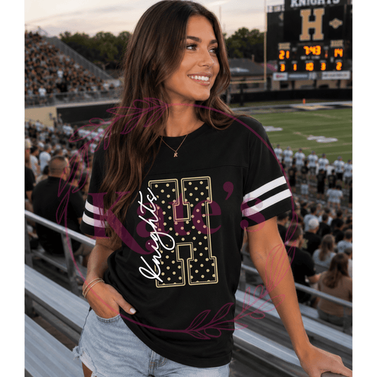 Polka Dot Mascot Football T-Shirt