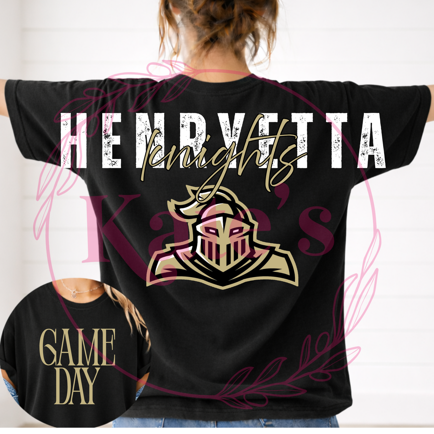 Custom Mascot Front and Back T-Shirt