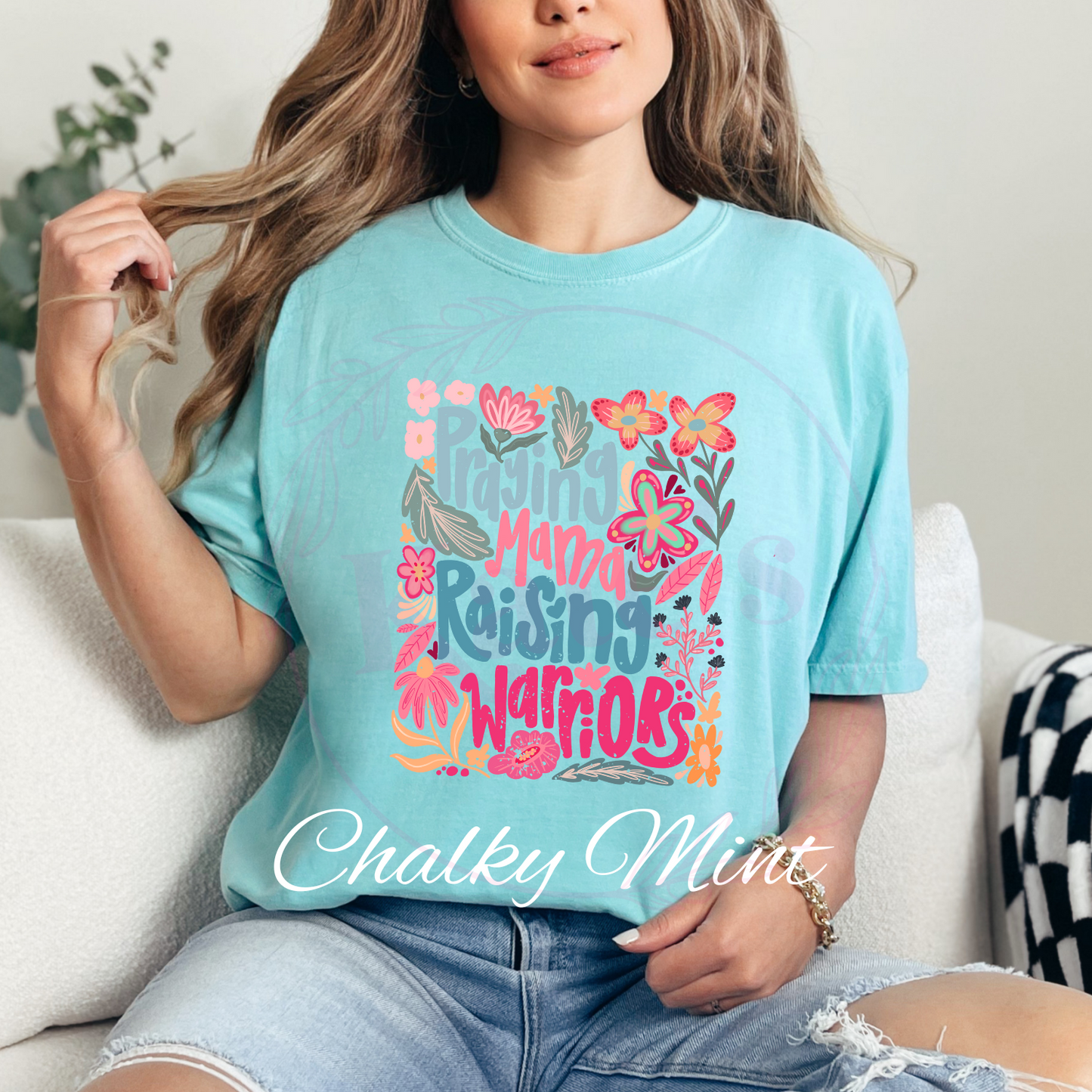 Praying Mama Raising Warriors Comfort Colors T-Shirt
