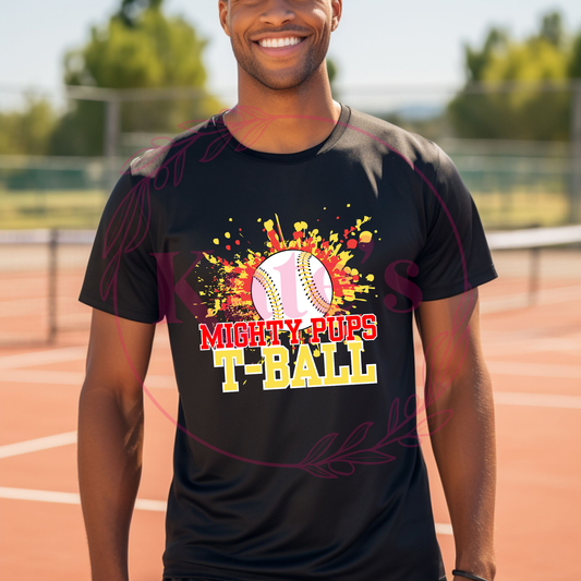 Mighty Pups Splatter Dri Fit T-Shirt