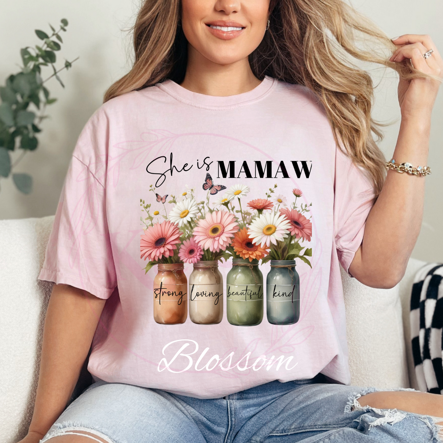 She Is Mamaw Comfort Colors T-Shirt