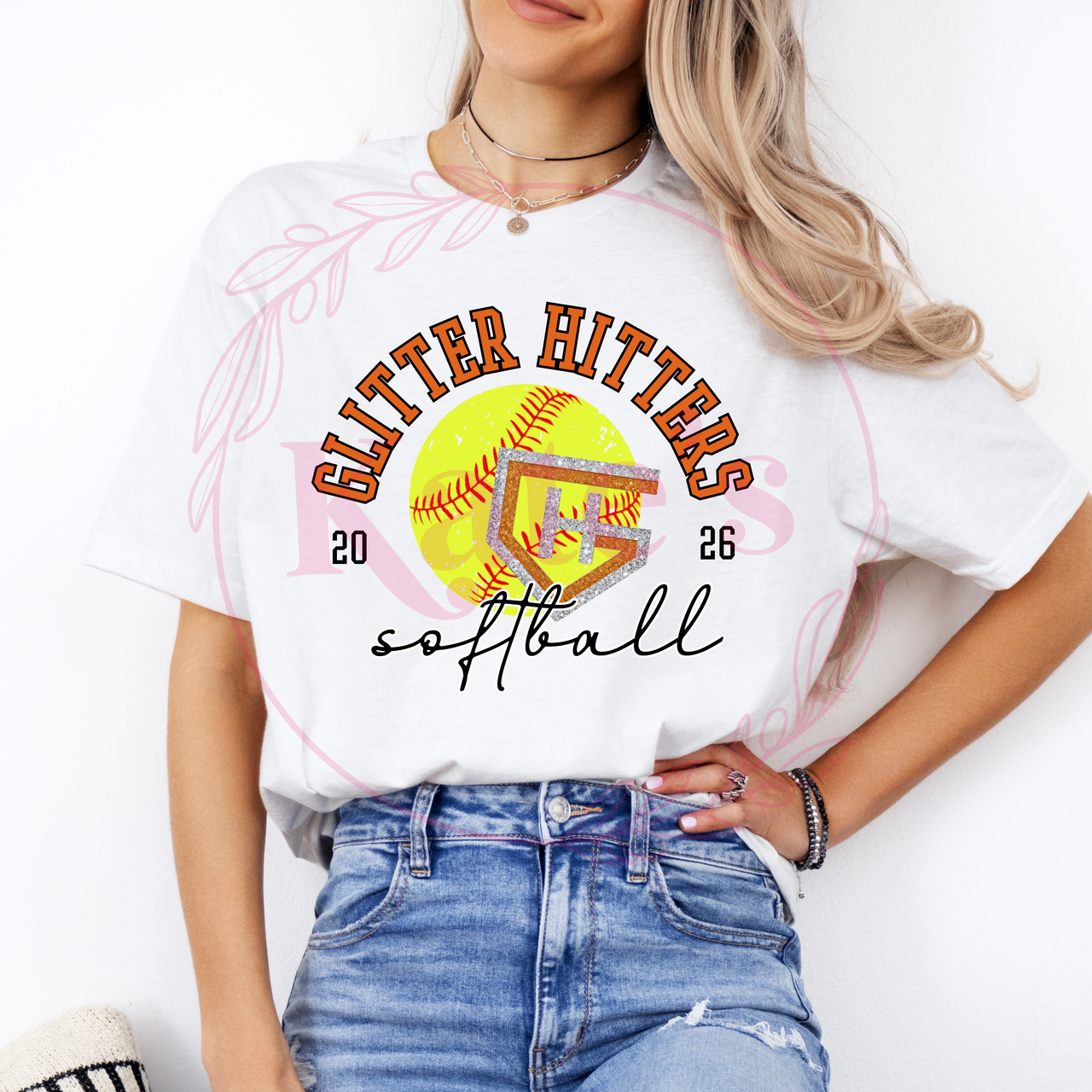 Glitter Hitters Softball & Logo Shirt