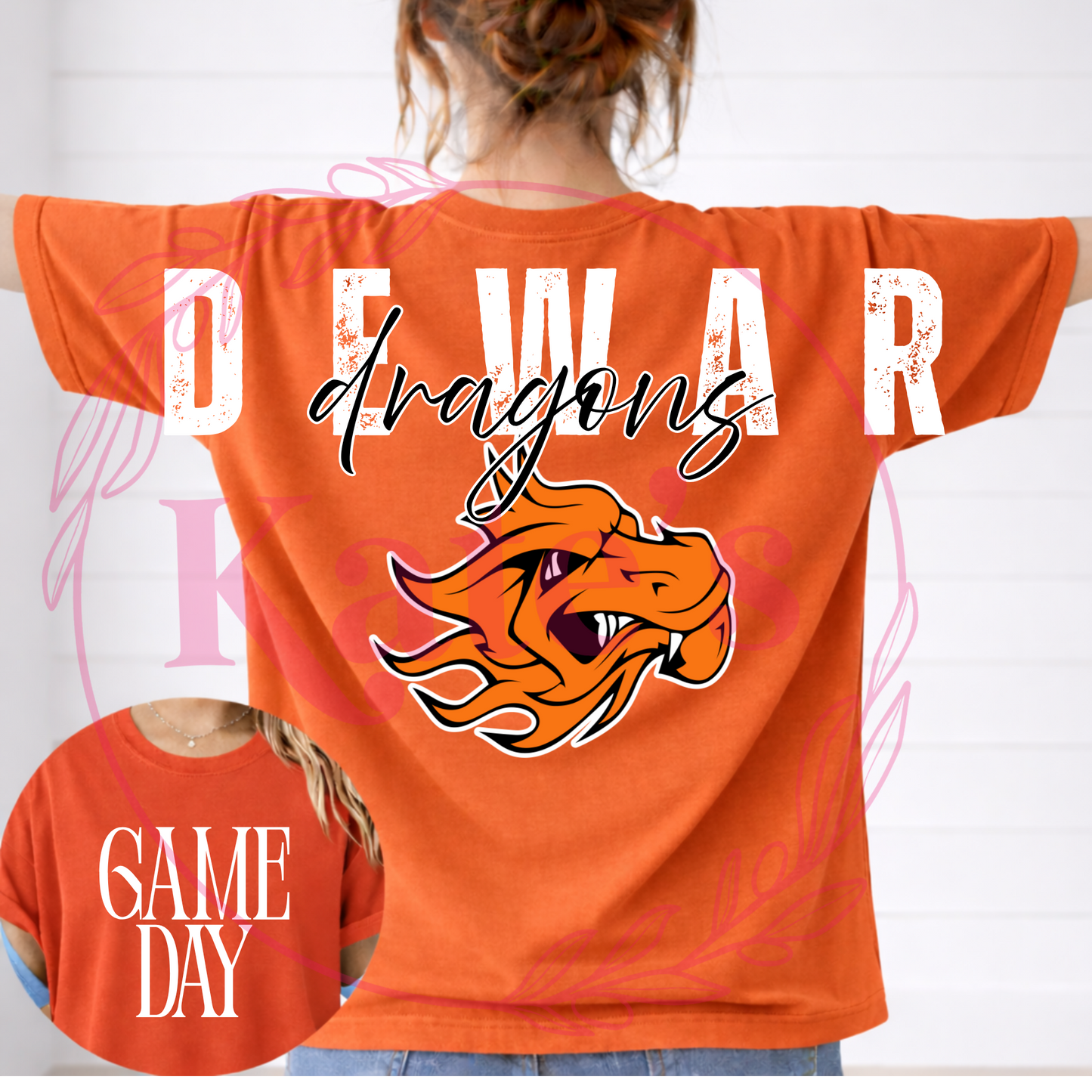 Custom Mascot Front and Back T-Shirt