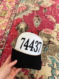 Custom Zip Code Cheetah Trucker Hat