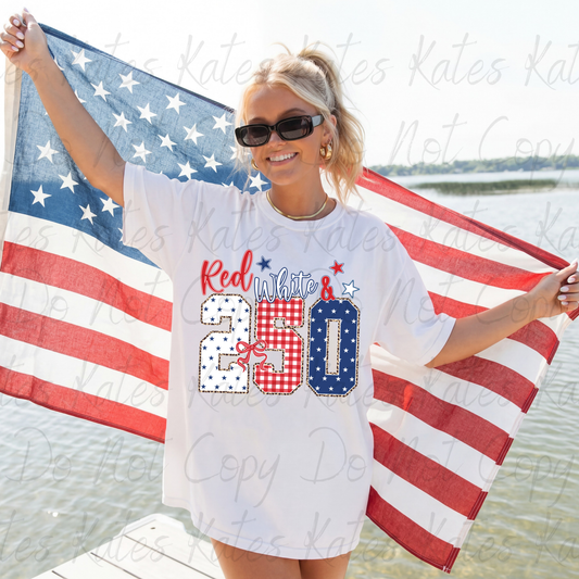 Red, White & 250 Adult T-Shirts