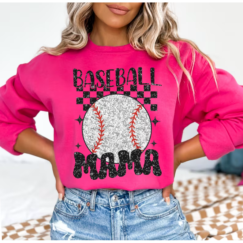 Checkered Baseball Mama Shirt