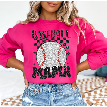 Checkered Baseball Mama Shirt