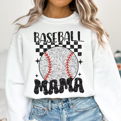 Checkered Baseball Mama Shirt