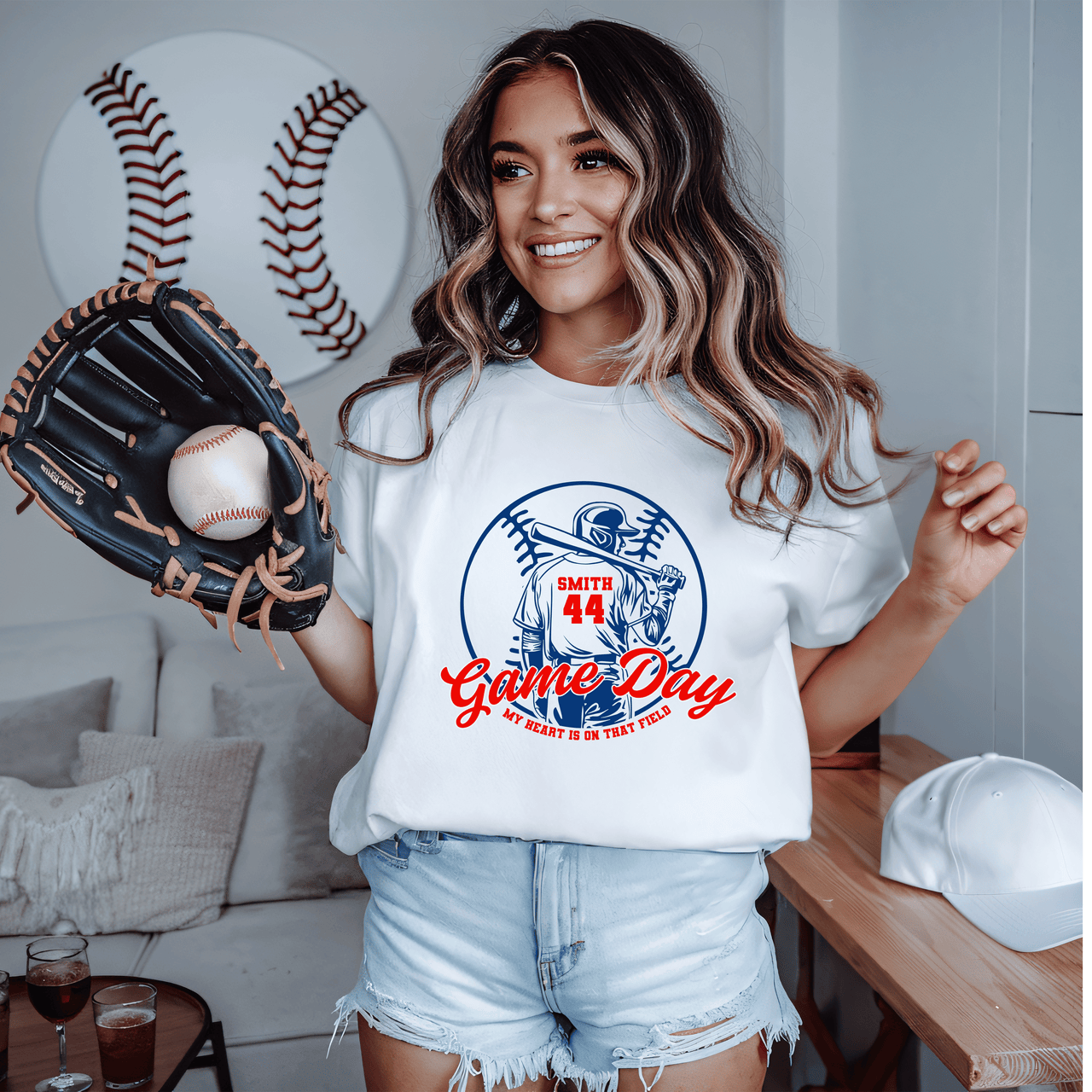 Boy Custom Baseball Player T-Shirt