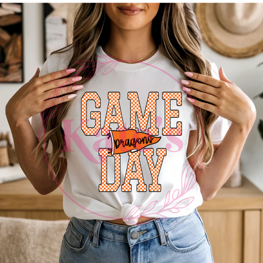 Checkered Game Day Custom Mascot Shirt
