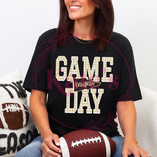 Gingham Game Day Custom Mascot Shirt