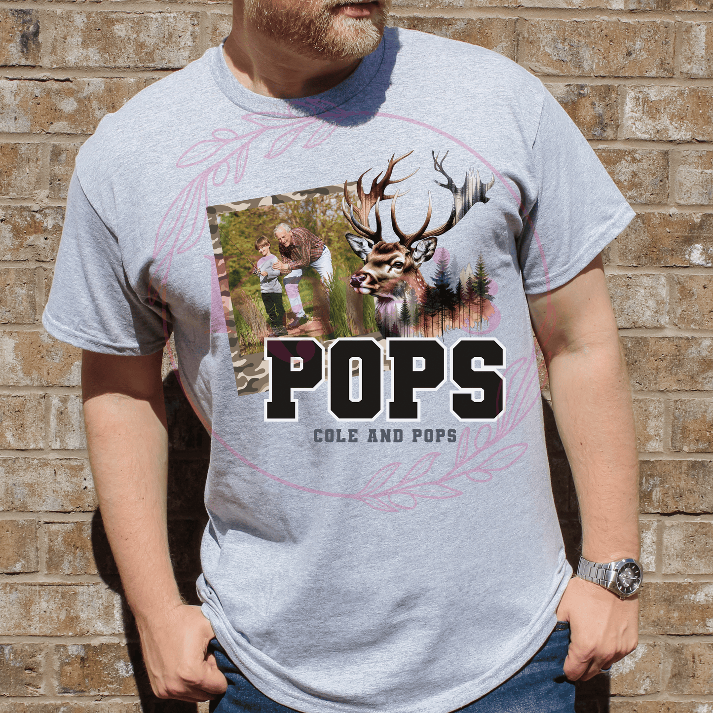 Custom Fathers Day Deer T-Shirt