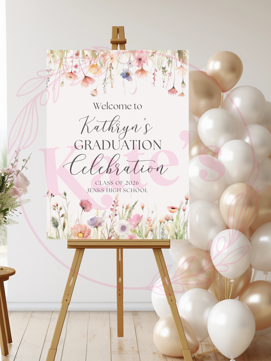 Wildflower Graduation 18"x24" Sign