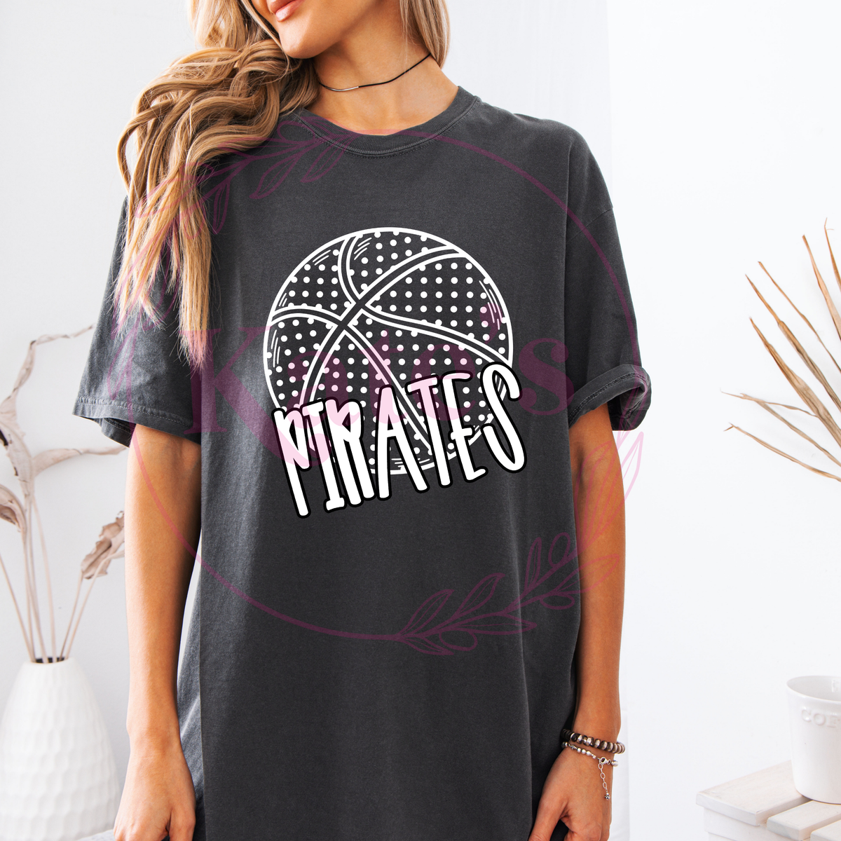 Polka Dot Mascot Basketball Shirt *OCT SALE*