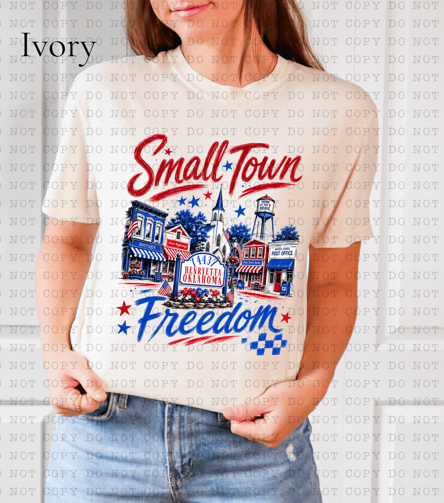 Custom Small Town Freedom Comfort Colors T-Shirt Wholesale