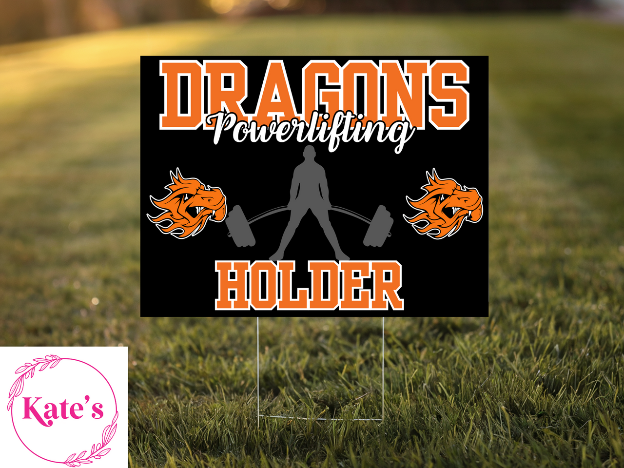 Dewar Dragons Powerlifting Yard Sign