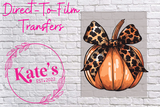 Coquette Bow Pumpkin Direct-To-Film Transfer