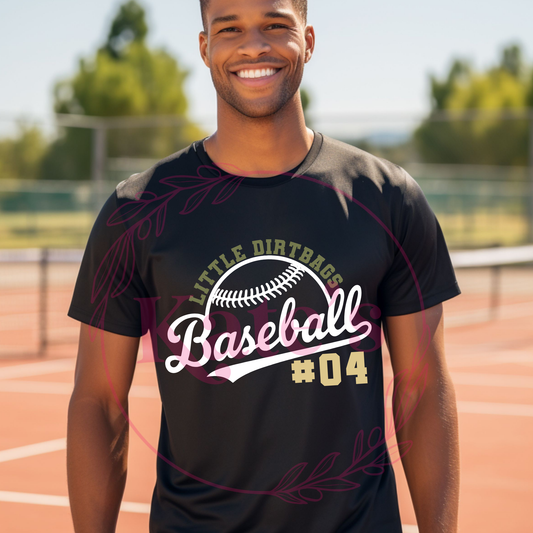 Little Dirtbags Custom Number Dri Fit T-Shirt