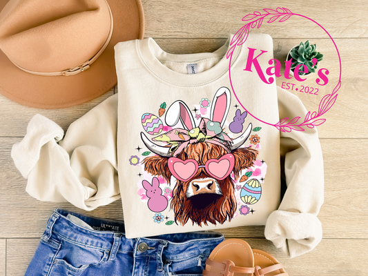 Easter Day Highland Cow Shirt