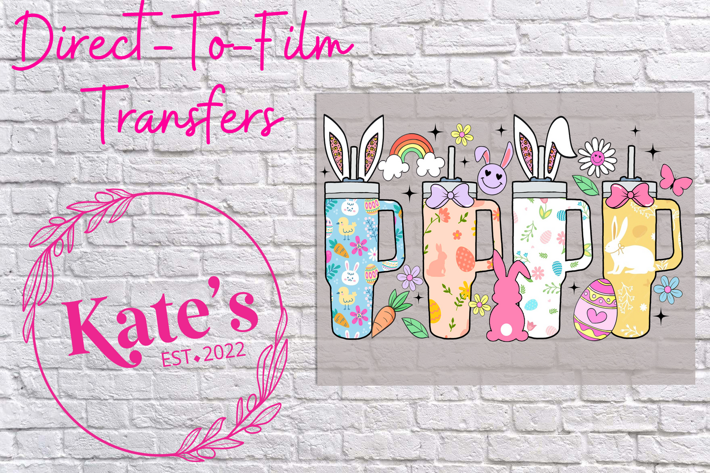 Easter Tumblers Direct-To-Film Transfer