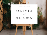 Wedding Welcome Signs -  Minimalist