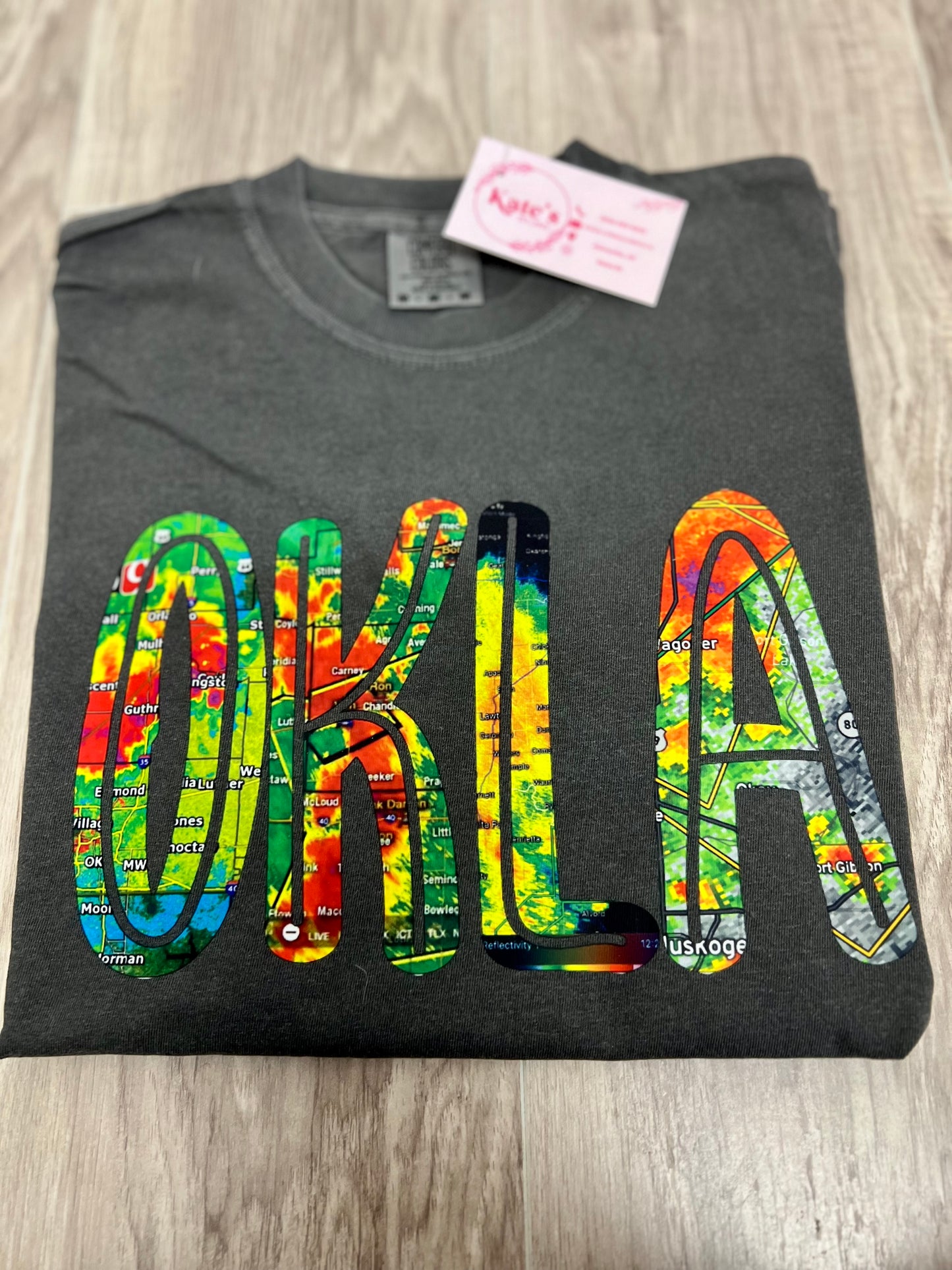 OKLA Radar Map Comfort Colors T-Shirt
