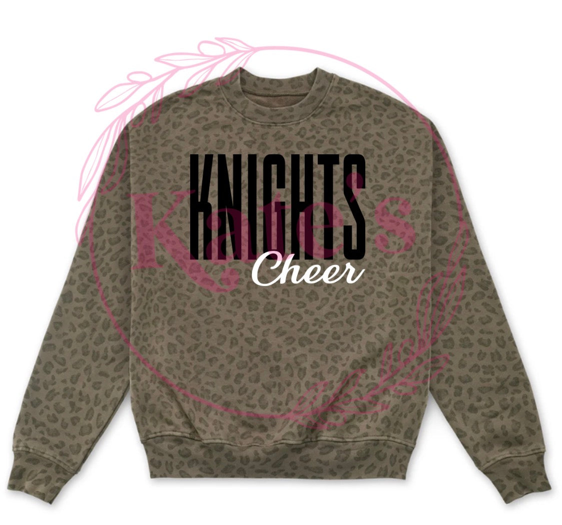Custom Embroidered Mascot Cheetah Sweatshirt