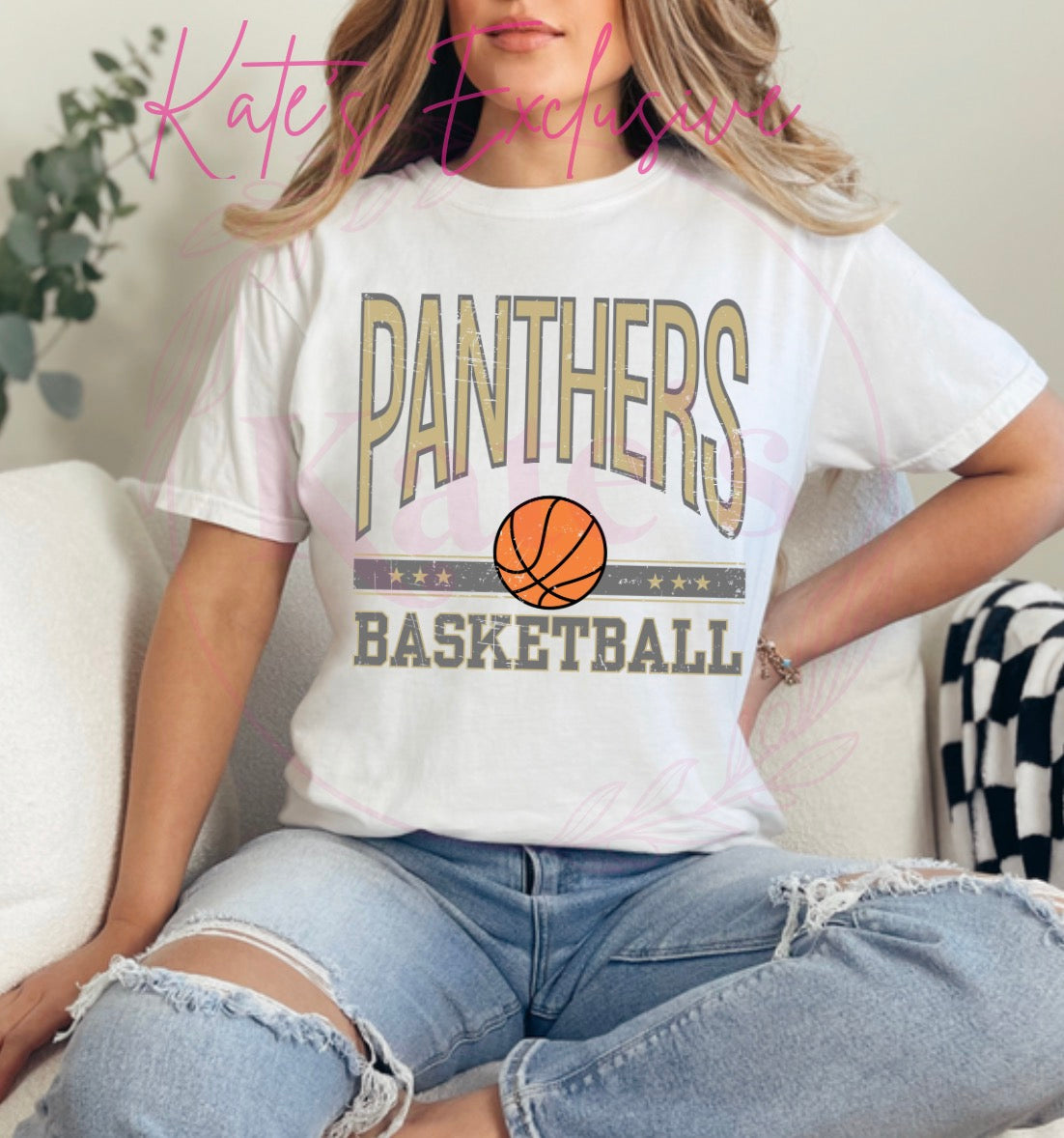 Okemah Panthers Vintage Basketball Shirt
