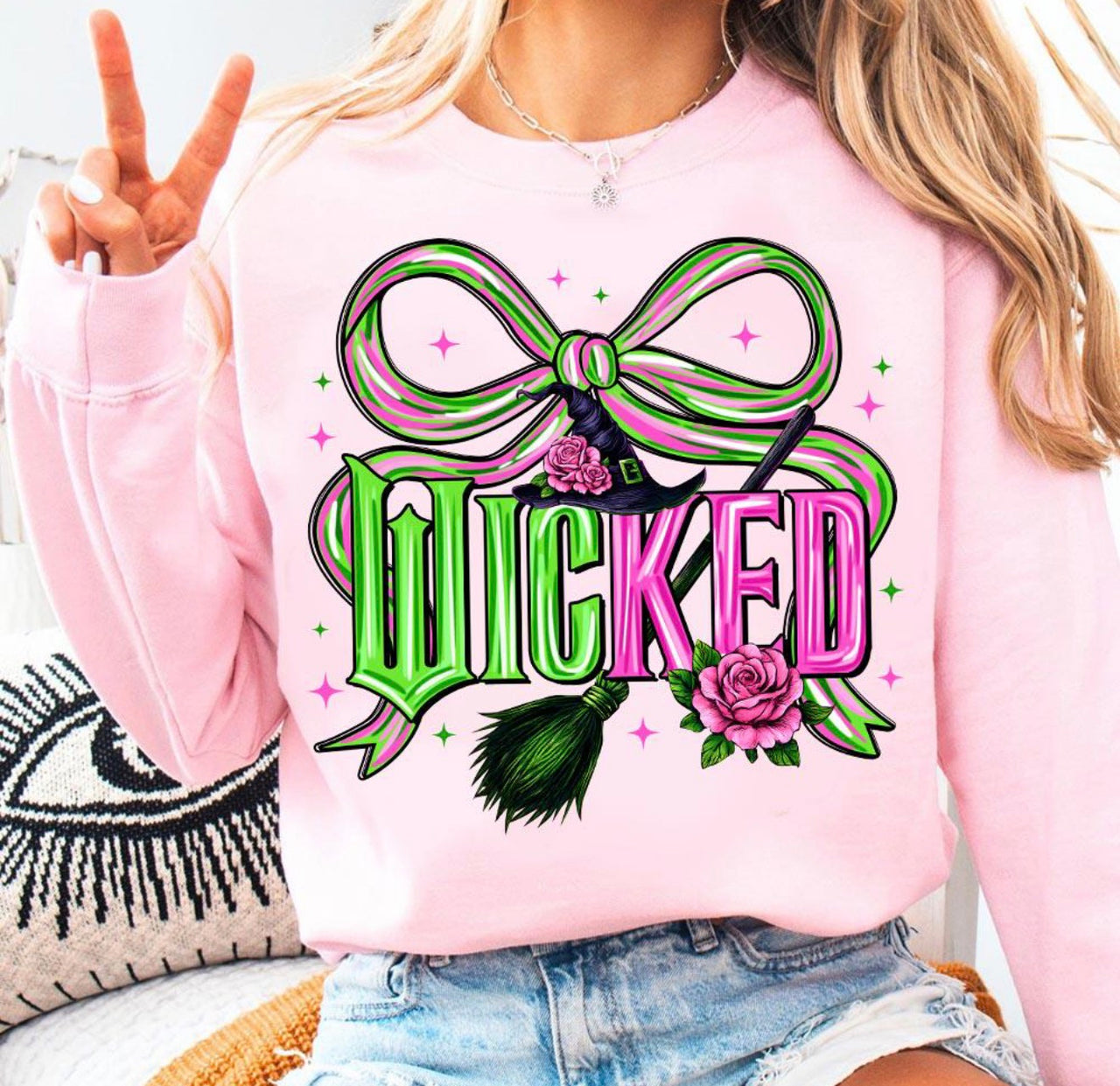 Pink & Green Bow Shirt