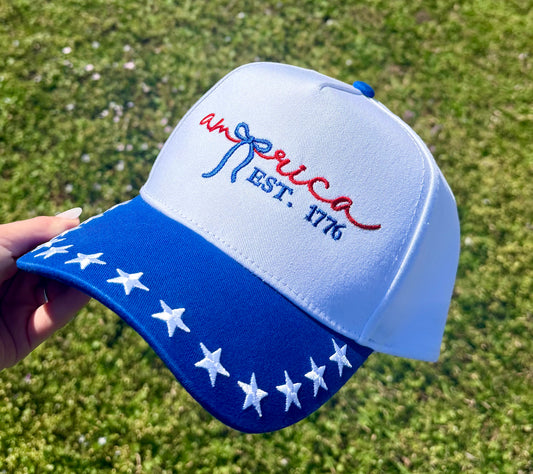 America est. 1776 Embroidered Trucker Hat