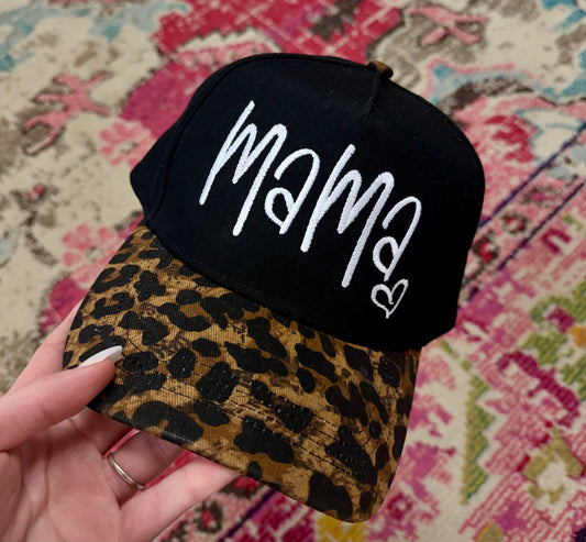 Mama Cheetah Embroidered Trucker Hat