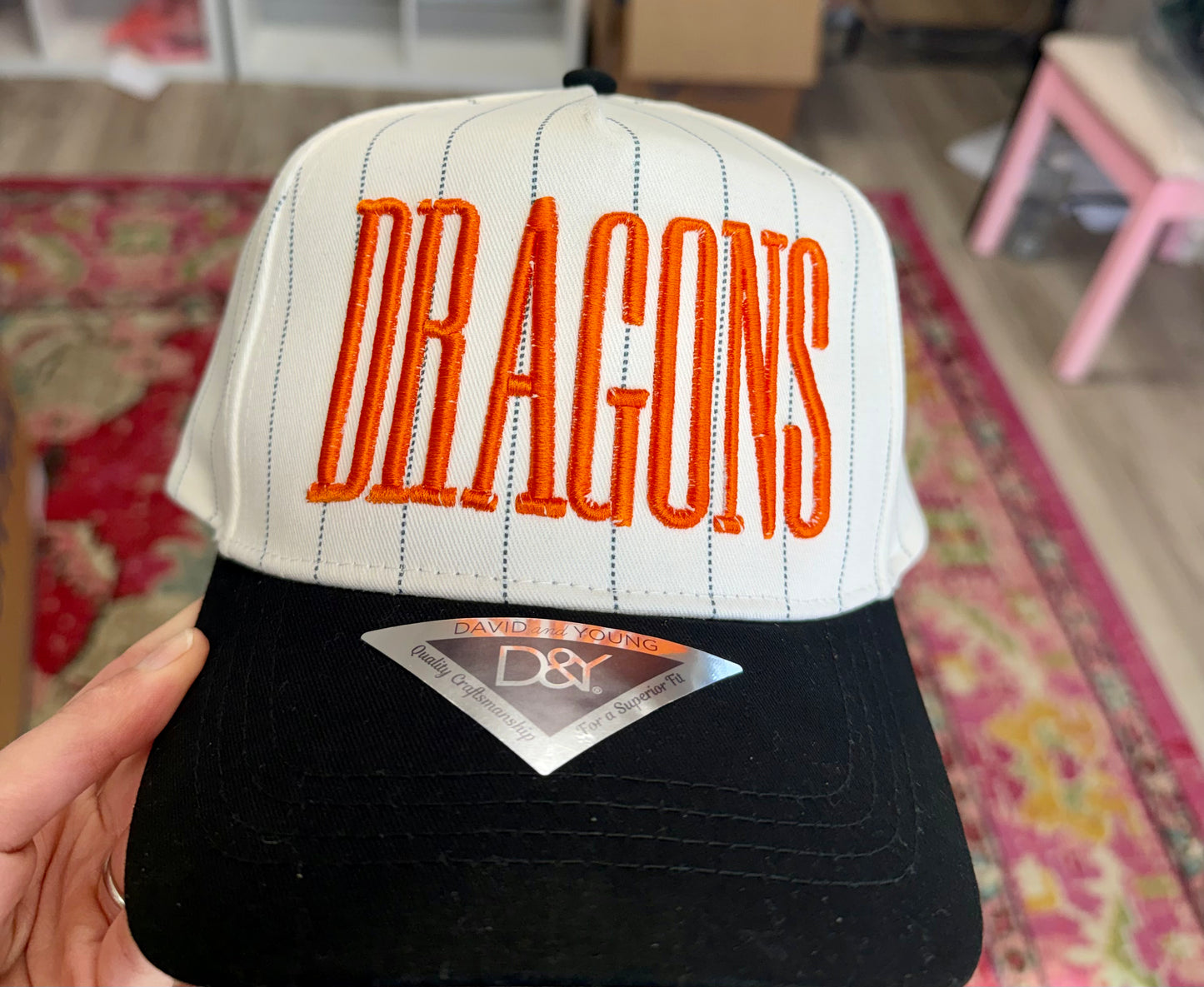 Baseball Mascot Puff Embroidered Trucker Hat