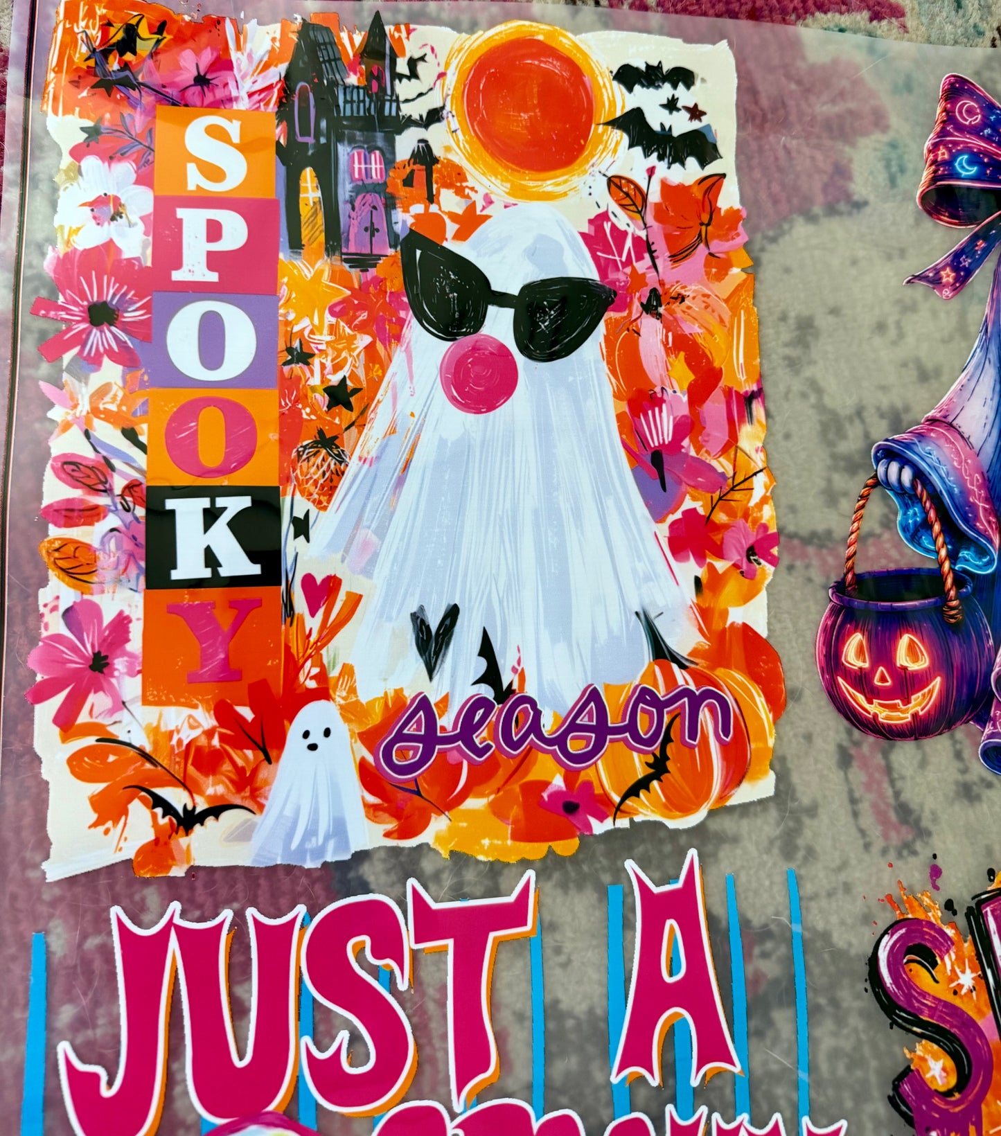 22"x30" Neon Halloween Premade Direct-To-Film Gang Sheet