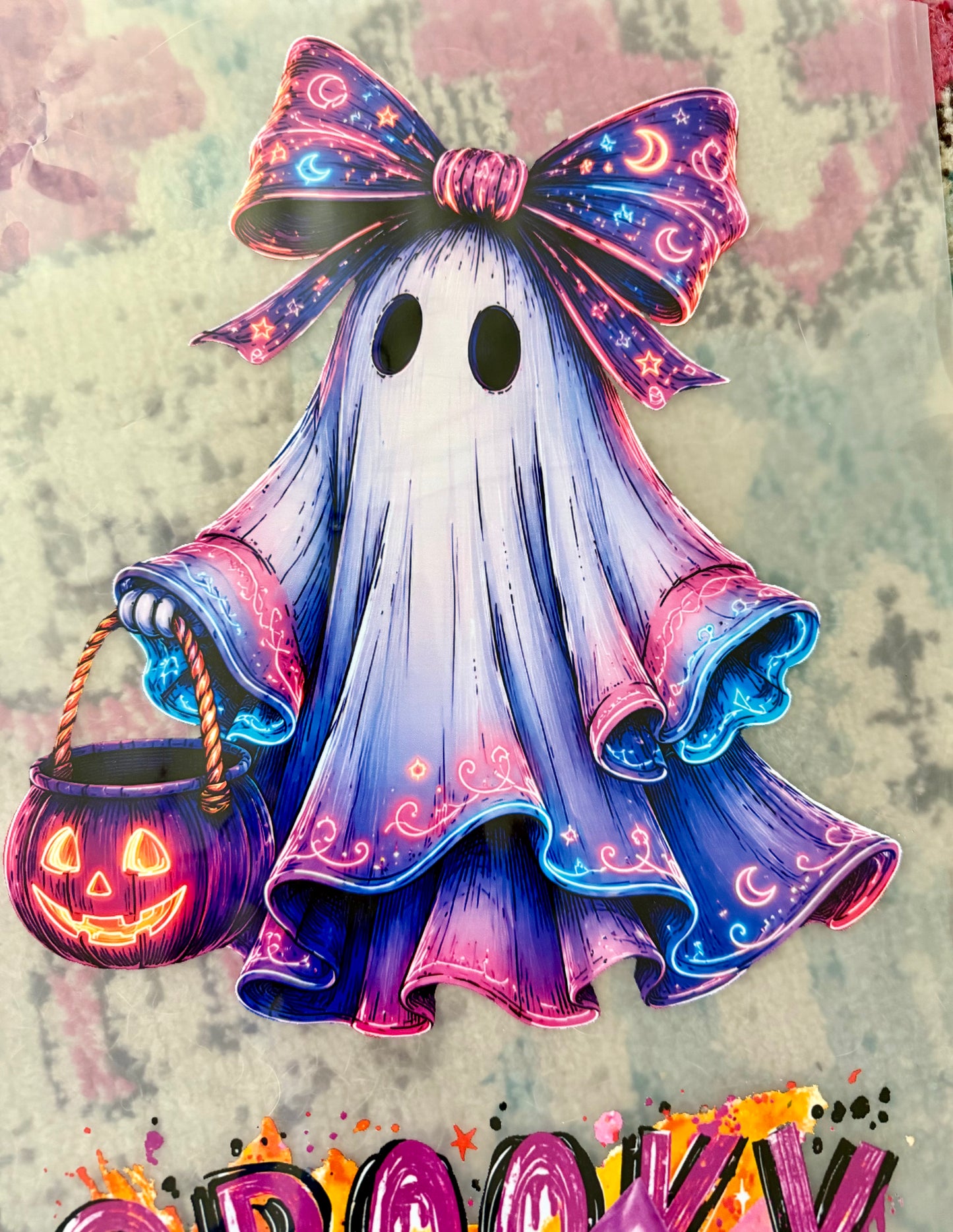22"x30" Neon Halloween Premade Direct-To-Film Gang Sheet