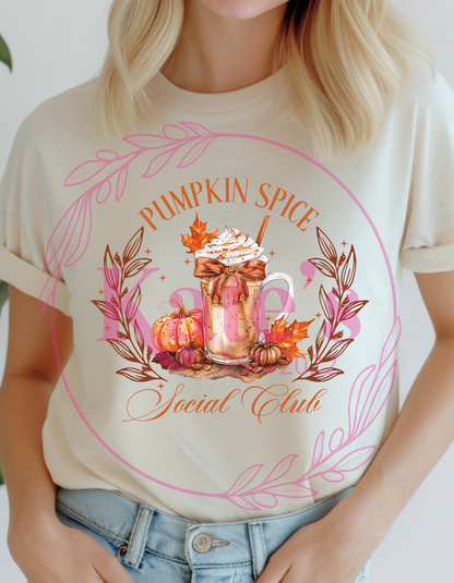 Pumpkin Spice Social Club Direct-To-Film Transfer