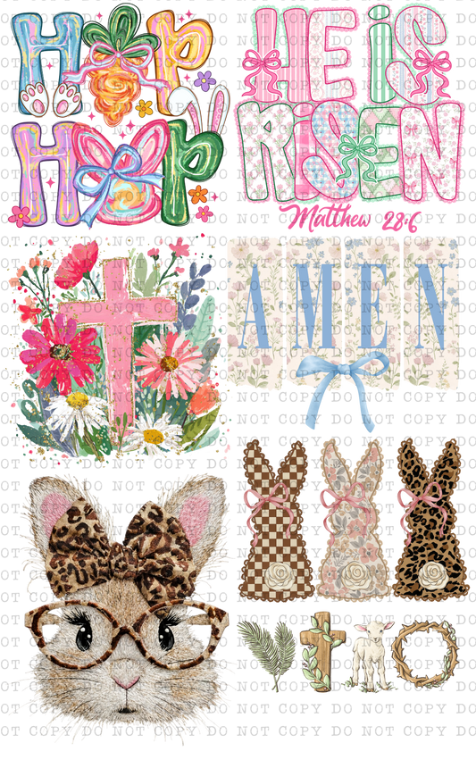 22"x30" Easter Premade Direct-To-Film Gang Sheet