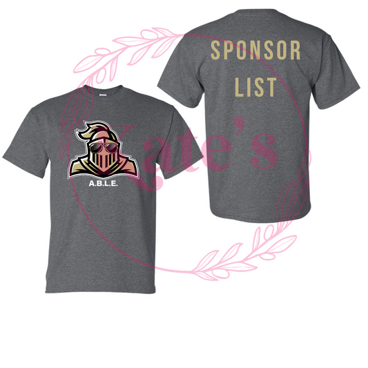 H-Town Able Knights Sponsor Shirts