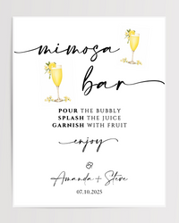 Mimosa Bar Printed Wedding Signs