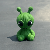 Crochet Alien 3D Toy