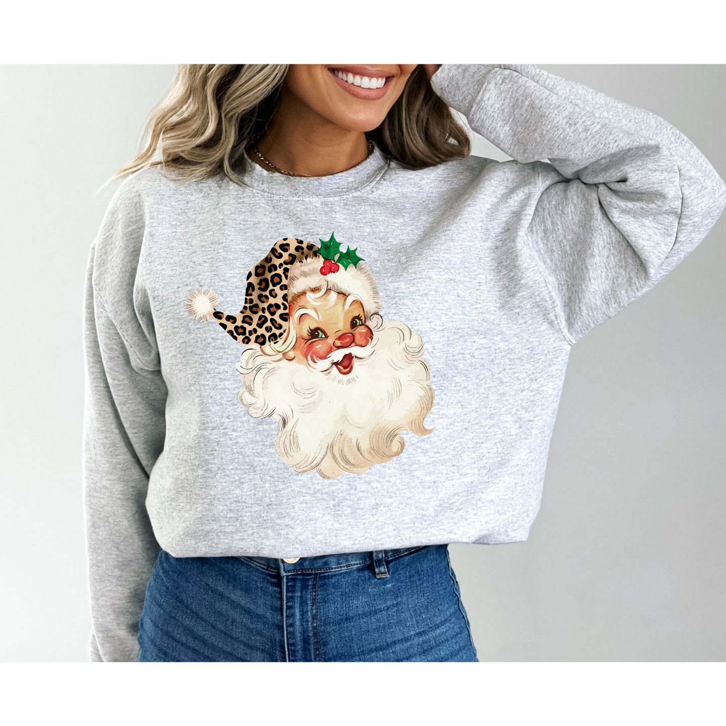 Vintage Cheetah Santa Shirt